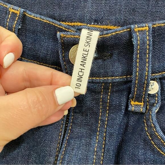 Rag & Bone 10" Ankle Skinny Cuffed Jeans Dark Wash Stretch Denim Sz 27 - Picture 5 of 10